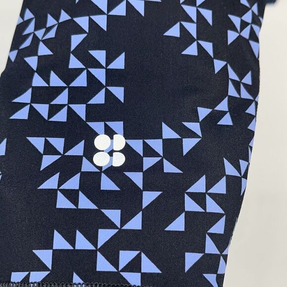 Sweaty Betty Womens Geo Print Zero Gravity 7/8 Hi-Rise Leggings Blue Black Small - Picture 6 of 10